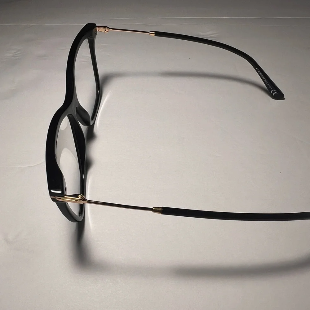 Tom Ford Black Filtering Acetate Cat-Eye Glasses - Picture 14 of 14